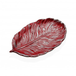 Decorative figure Versa Red Leaf 18 x 3 x 30 cm