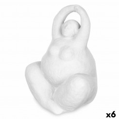 Декоративная фигурка Белый Доломит 14 х 18 х 11 см (6 шт.) Леди Йога