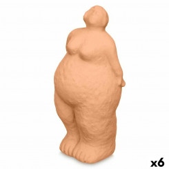 Декоративная фигурка Оранжевый Доломит 14 х 34 х 12 см (6 шт.) Дама с ножкой