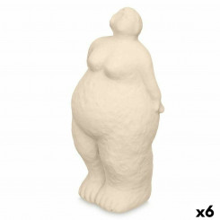 Decorative figure Beige Dolomite 14 x 34 x 12 cm (6 Units) Lady with Leg