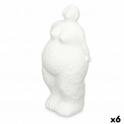 Decorative figure White Dolomite 14 x 34 x 12 cm (6 Units) Lady with Leg