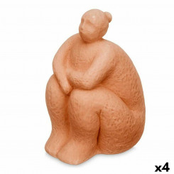 Декоративная фигурка Оранжевый Доломит 18 х 30 х 19 см (4 шт.) Сидящая дама