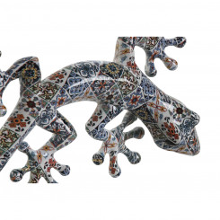 Настенное украшение Home ESPRIT Multicolored Lizard Mediterranean 13 x 5 x 29 см (2 шт.)
