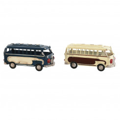 Dekoratiivkuju Home ESPRIT Sinine Valge Buss Vintage 17 x 7 x 8 cm (2 Ühikut)