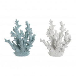 Dekoratiivkuju Home ESPRIT Sinine Valge Korallpunane Vahemere 21,5 x 18 x 21,5 cm