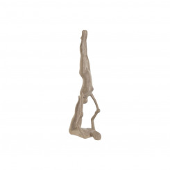Decorative figure Home ESPRIT Beige Yoga 29.5 x 8 x 28 cm