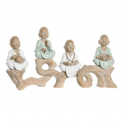 Decorative figurine DKD Home Decor 34.5 x 9 x 18.5 cm Multicolored Monk Oriental