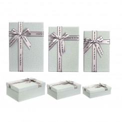 Set of decorative boxes Dark gray Cardboard Lasso 3 Pieces, parts