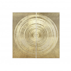 Настенное украшение Home ESPRIT Golden 97 x 3 x 97 см (2 шт., детали)