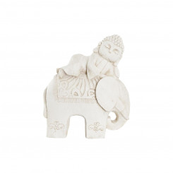 Dekoratiivfiguur DKD Home Decor Vananenud viimistlusega Elephant White Oriental Magnesium (42 x 24 x 46 cm)