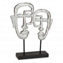 Decorative Figure Face Silver Polyresin (27 x 32,5 x 10,5 cm)
