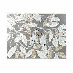 Холст DKD Домашний декор Хрустальные листы МДФ Дерево (90 x 4 x 70 см)