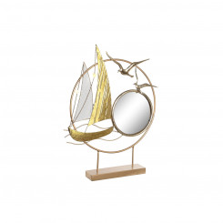 Декоративная фигурка DKD Home Decor Зеркало золотистого цвета в средиземноморском стиле (53 x 9 x 67 см)