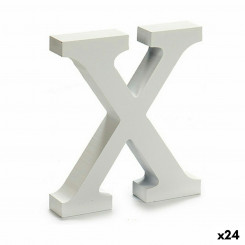 Letter X Wood White (2 x 16 x 14,5 cm) (24 Units)