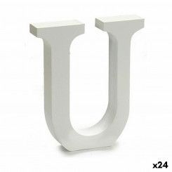 Буква U Wood White (2 x 16 x 14,5 см) (24 шт.)