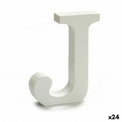 Буква J Wood White (2 x 16 x 14,5 см) (24 шт.)