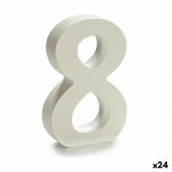Number 8 Wood White (2 x 16 x 14,5 cm) (24 Units)
