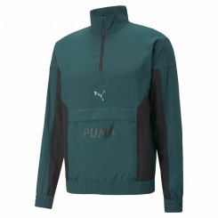 Men’s Sweatshirt without Hood Puma Fit Woven Training Green