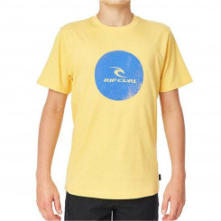 Child's Short Sleeve T-Shirt Rip Curl Corp Icon B Yellow