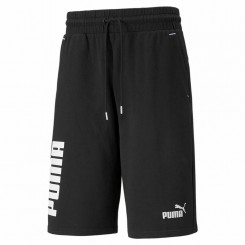 Täiskasvanute püksid Puma Power Colorblock 11" mustad meeste püksid