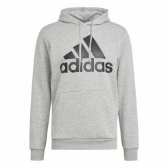Мужская толстовка Adidas Essentials Fleece Big Logo серая
