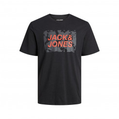 Мужская футболка с коротким рукавом Jack & Jones TEE SS CREW NECK FST 12232356 Черная