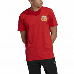 Men’s Short Sleeve T-Shirt Adidas Multifade  Red