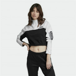 Naiste lühikeste varrukatega T-särk Adidas Cropped White