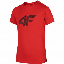 Детская футболка с коротким рукавом 4F Меланжевый Красный