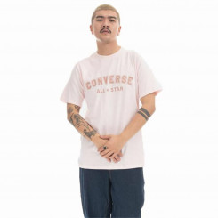 Men’s Short Sleeve T-Shirt Converse Classic Fit All Star Single Screen Light Pink