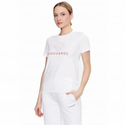 Women’s Short Sleeve T-Shirt Converse Seasonal Star Chevron White
