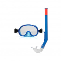 Детские очки и трубка для подводного плавания, синие