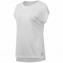 Women's Sleeveless T-shirt Reebok Burnout White