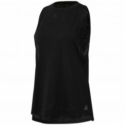 Women's Sleeveless T-shirt Reebok Burnout Black