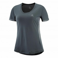 Женская футболка с коротким рукавом Salomon Agile Темно-серая
