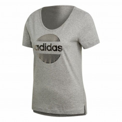 Naiste lühikeste varrukatega T-särk Adidas Linear helehall