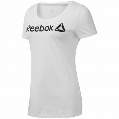 Женская футболка с коротким рукавом Reebok с круглым вырезом, белая