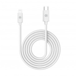 USB-Lightning Cable Celly USBLIGHTTYPECWH Valge 1 m