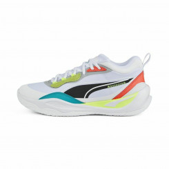 Basketball Shoes for Adults Puma Playmaker Pro White Unisex