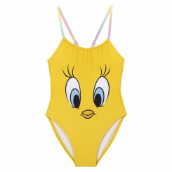 Tüdrukute ujumistrikoo Looney Tunes Yellow