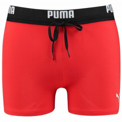 Meeste ujumiskostüüm Puma logoga ujumispükste bokser, punane