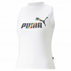 Naiste lühikeste varrukatega T-särk Puma Ess+ Love Is Love Sl valge