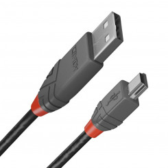 USB 2.0 A to Mini USB B Cable LINDY 36722 Black 1 m