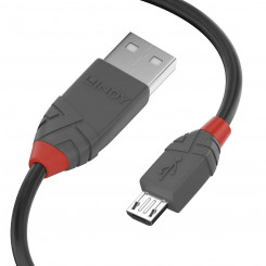 Кабель USB 2.0 A — Micro USB B LINDY 36731 50 см, черный