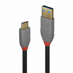 USB A–USB C kaabel LINDY 36910 50 cm Must