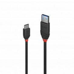 USB A–USB C kaabel LINDY 36915 50 cm Must