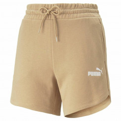 Спортивные шорты Puma Essentials 5 дюймов с высокой талией, бежевые