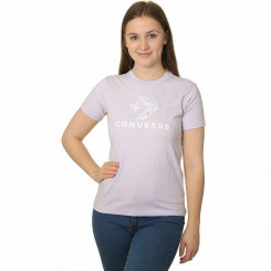 Naiste lühikeste varrukatega t-särk Converse'i hooajaline täht Chevron Lavendar