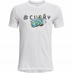 Children’s Short Sleeve T-Shirt Under Armour Curry Trolly White