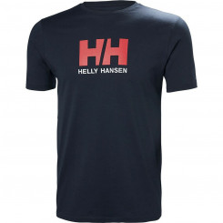 Men’s Short Sleeve T-Shirt LOGO Helly Hansen 33979 597 Navy Blue